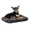 MidWest Homes for Pets QuietTime XXS Dog Bed – Gray Faux Fur Bolster, Ultra-Soft and Machine Washable, Fits 18-Inch Crates and Carriers, for Small Dogs and Cats