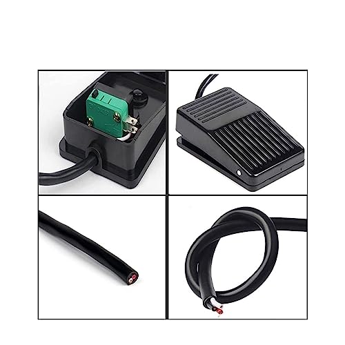 Commutateur de commande au pied SPDT TDFS-1 avec câble de 2m pour commande momentanée 10A - 6