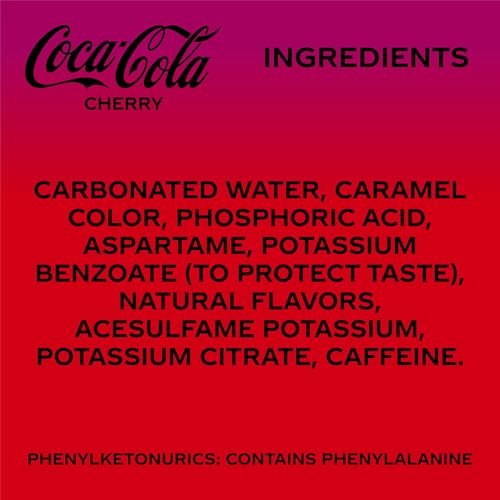 Image of Coca-Cola Zero Sugar Cherry Soda Fridge Pack Cans, 12 fl oz, 12 Pack | Carbonated soft drink with zero calories