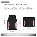 PIC AUTO Rubber Floor Mats, Pink Aluminum Film with Colorful Piping Floor Mats for Cars, Car Mats with Non-Slip Backing, All-Weather Protection, Trim-to-Fit Liner for Cars, SUVs, Trucks, Vehicles