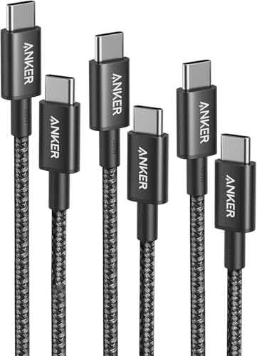 Anker 333 Cavo USB C 100W, Ricarica Rapida, 1m+1,8m+3m, 3 pezzi