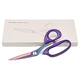 Ketuo Extra Sharp Sewing Scissors Heavy Duty Titanium Coating Forged Stainless Steel Multi-Purpose...