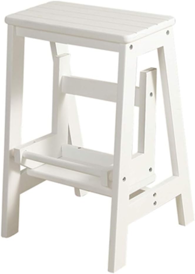 Home Step Stools,Multi-Function Household Folding Ladder Stool, Stairway Chair, 2-Step Ladder, Shoe Rack, Flower Rack, Kitchen Step Stool (4 Color, Size : 38×48×56Cm),A