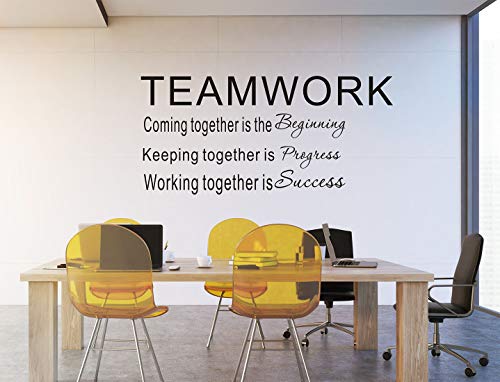 LUCKKYY Large Teamwork Motivation Inspirationa Creativity Office Wall Art Decals Quotes for Office Wall Office Family Office Inspirational Wall Decals Wall Sticker(Large-Teamwork) - Thumbnail 2