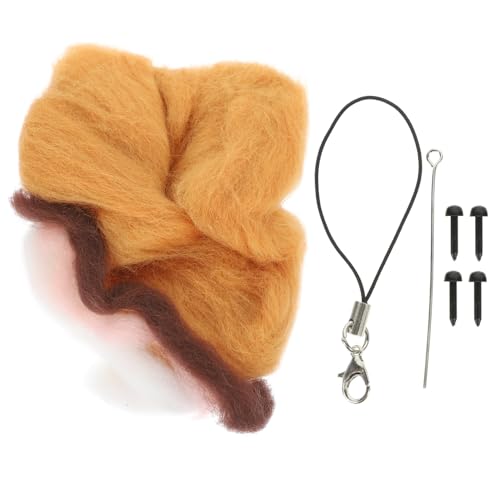 IWOWHERO Material Kit for Handmade Craft Needle Felting Crafts DIY Felt Dog Project