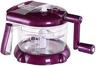 Food Processor Manual Hand-powered Crank Chopper Mincer Blender Mixer Cutter for Baby Kids