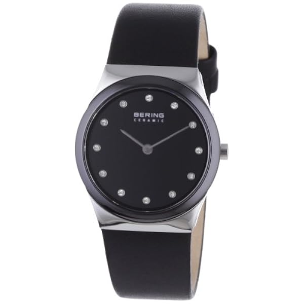 BERING analog kvartsklocka för män med läderrem 32230-442