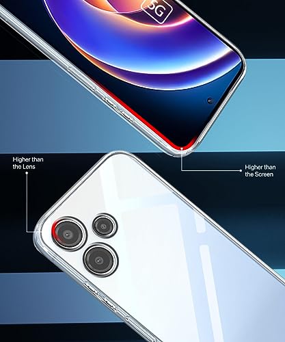 Image of WOW IMAGINE Crystal Clear Transparent Back Case Cover for Mi Redmi 12 5G | Poco M6 Pro 5G | Full Device & Camera Protection Shockproof TPU | Flexible Silicone Back Cover Case - Transparent