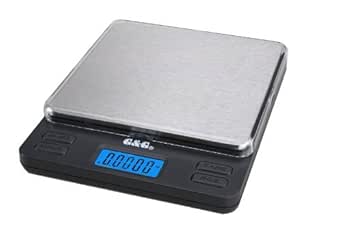 G &amp; G LS 2000g / 0,1g Feinwaage Taschenwaage Digitalwaage Briefwaage Extra große Wägefläche, 2 Trays, AAA Batterien