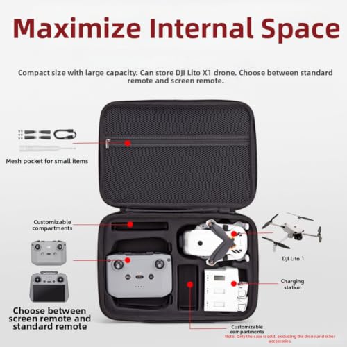 Bolsa de hombro para DJI Lito X11 funda portátil negra de 35x24x6cm 8
