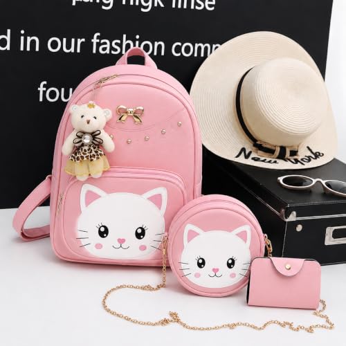 Image of ShopyVid 3-Piece Mini Backpack Set for Women & Girls | Rakhi Gift for Sister | Gift for Girls