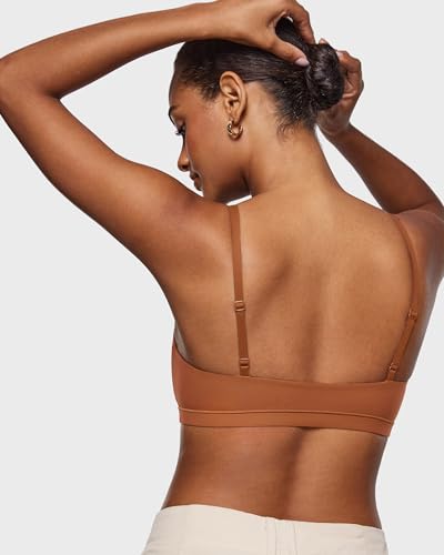 Image of INLYRIC Women's Inbarely Bralettes Cami Bras No Underwire Wireless Seamless Unlined Comfort Sports Bra