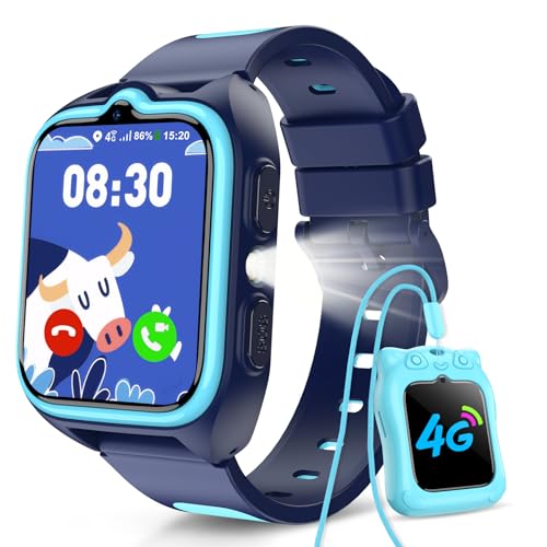 Reloj Inteligente Niño 4G, Smartwatch Niños con GPS, Videollamadas, Ilamadas, Chat...