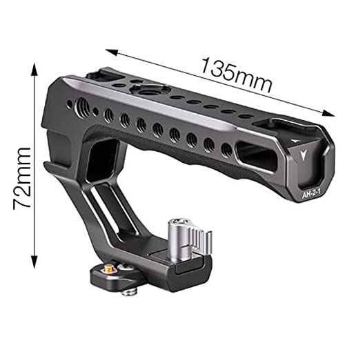 Image of Leofoto AH-2 Camera Top Handle, ARRI Side Locating Sockets, Cold Shoe Mount, Multiple 1 /4 inch-20 Accessory Sockets, Three Option Available (AH-2-1-NATO)