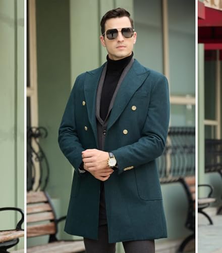 Mens Winter Jacket Trench Coats for Men Long Jackets Warm Peacoat Men's Double Breasted Overcoat2
