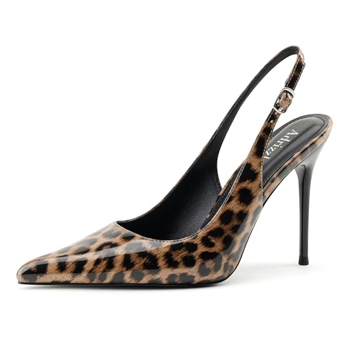 Image of Adrizzlein Slingback Heels for Women Stiletto High Heels Pumps