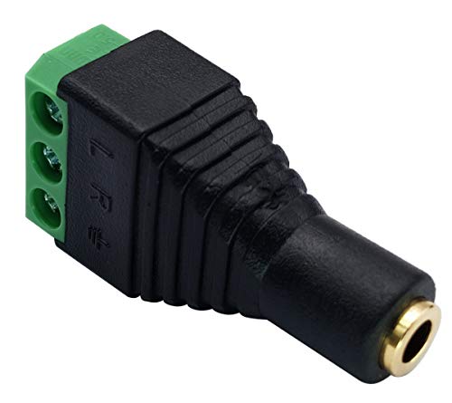 Adaptador estéreo de audio 3.5mm hembra 3 polos 5 unidades miniatura 5