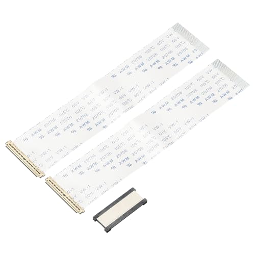 QUARKZMAN 2 Unidades de Cable Plano Flexible FFC EDP con Adaptador de Extensión de 40 Pines y Paso de 0.5mm de 100mm Tipo B para TV LCD, Audio para Automóvil