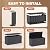 EFU Outdoor Storage Box 120 Gallon Deck Box (Indoor & Outdoor) Lockable UV Resistance Waterproof Resin Storage Bin Storage Box for Outdoor,Patio Storage With Support Rod(Black)