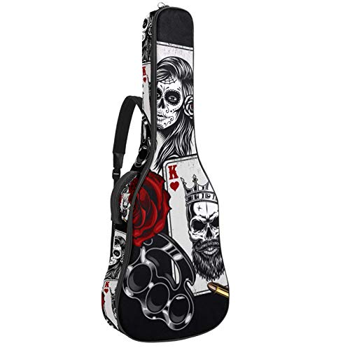 Housse pour Guitare Acoustique Chapeau de crâne Sac pour guitare électrique 10mm rembourré Housse pour Guitare classique… - Les Beatles, Paul McCartney, John Lennon, RIngo Starr, George Harrison Housse pour Guitare Acoustique Chapeau de crâne Sac pour guitare électrique 10mm rembourré Housse pour Guitare classique…