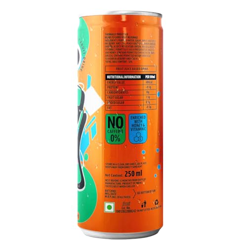 Image of Rio Blueberry Bubbly Fruit Drink Can | Soft Drink | Exotic Fruit Juice + Fizz | Rich In Vitamin C and Honey | Pack of 24 | 250 ml