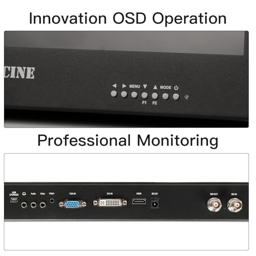 Image of ANDYCINE C173S4 17.3 Inch 1RU Pull Out Rack Mount Broadcast LCD Director 1920x1080 Resolution 4K HDMI 3G-SDI Input and Output Broadcast Production Monitor,Desktop Director's Monitor with YPbPr, Video