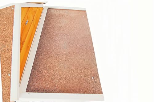 Indoor-Outdoor Wooden Dog House, Porch, Asphalt Roof, Plastic Door Curtain, Ventilation Windows, Brown, Weatherproof, Small to Medium Dog, Puppy Kennel - Image 6