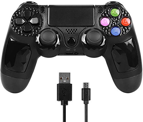 Compatible con Controlador PS4, PowerLead inalámbrico Mando de juegos Seis ejes Dual...