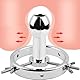AMAZBEE Metall Anal Dilator Vaginal Dilator für die Frau Anal Treuer Spekulum SM Sexspielzeug Buttplug für Erwachsene zur Analdehnung (L)