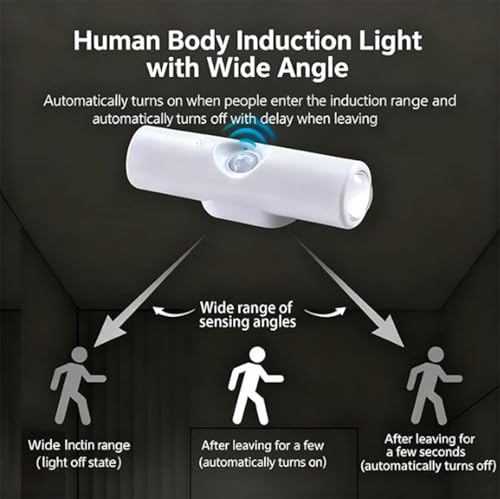 XLDZR Luz ambiental con sensor de movimiento LED inteligente recargable, luz nocturna LED recargable inteligente, luces LED magnéticas con sensor(3 Color,6) - imagen 3