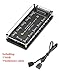 Besvalo Computer Fan Motherboard Sync Adapter HUB, 3Pin 5V ARGB 10-Port Case Fan Lighting Effect Control Extension Cable Splitter for Extended Motherboard Interface