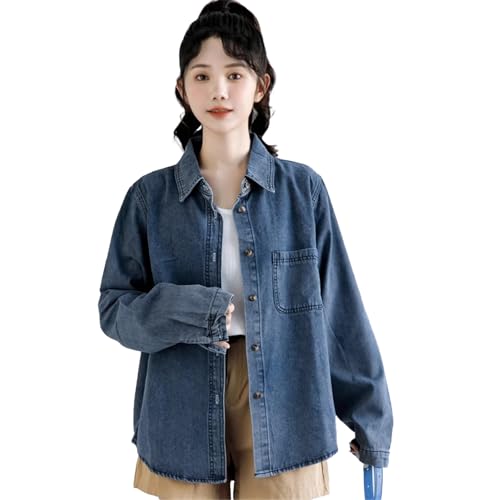 Veste en denim à manches longues blouson jean femme mode printemps casual chic