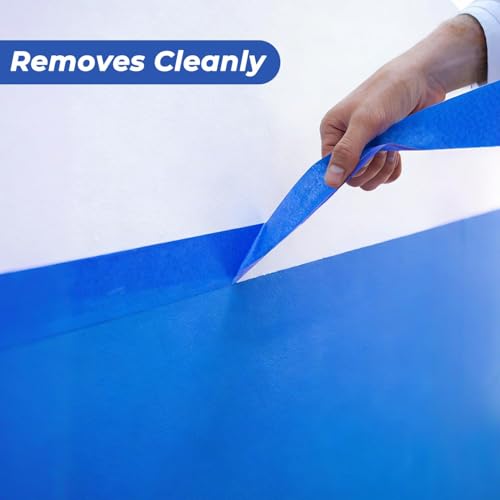 Image of SWRT Blue Painters Tape 1 Inch Wide, 6 Rolls, 22 Yards Each, Clean Removal