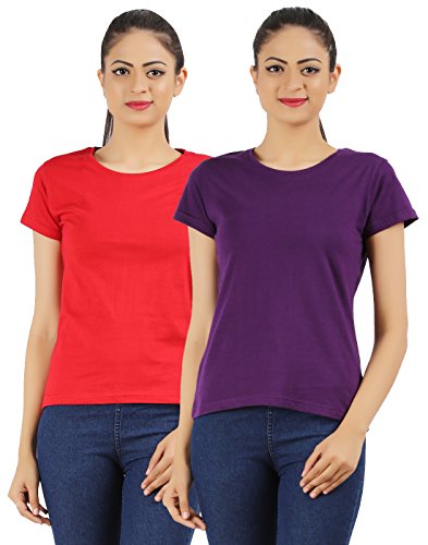 Image of Ap'pulse Women's Combo Regular Fit T Shirt (Pack Of 2)