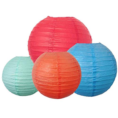 20 PCS Color Hanging Paper Lanterns You can use These Lanterns to Easily Create a Style Festive Atmosphere Lanterns for Birthday Party Wedding Decoration and Outdoor Events.