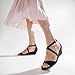 DREAM PAIRS Women's Low Wedge Sandals Ankle Strap Heel Sandal Open Toe Dress Summer Shoes,Size 7.5,Black/Nubuck,Jones