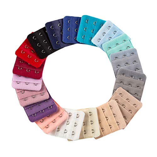 VALICLUD Extensions de Soutien-Gorge pour Femmes Extension de Soutien-Gorge 3 Crochets 3 Rangées Extension de Sangle de Soutien-Gorge 10 Pièces Couleur Aléatoire Cover