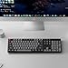 Keychron K10 Full Size 104 Keys Bluetooth Wireless Mechanical Gaming Keyboard for Mac Windows with Keychron Silent K Pro Red Switch, Multitasking/White LED Backlight/USB C Wired Computer Keyboard