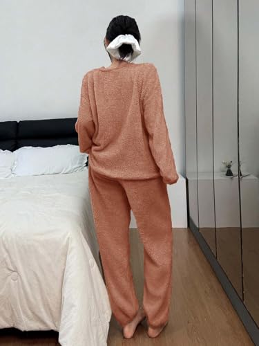 Image of KOTTY Women's Regular Fit Coral Fabric Winter Ensemble - Soft and Warm Wear for Chilly Days