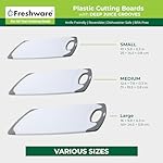 Freshware Cutting Boards for Kitchen, Chopping Board 3-Pack with Different Sizes, Juice Grooves and Non Slip Handles - Reversible, Large Cutting Board Set - Dishwasher Safe - Gray - Image 4