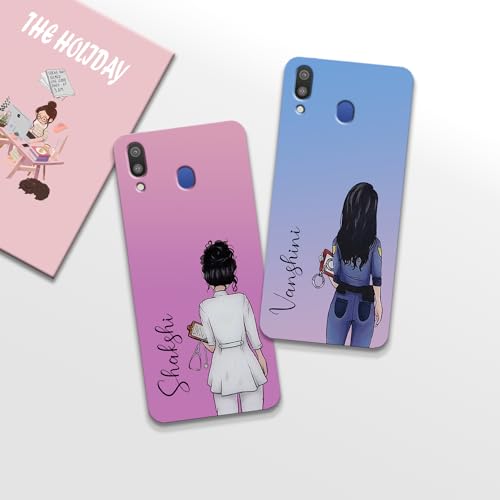 Image of COLORflow Back Cover Compatible with Samsung Galaxy M20 | Professional Girl Color Customized Back Cover Compatible with Samsung Galaxy M20