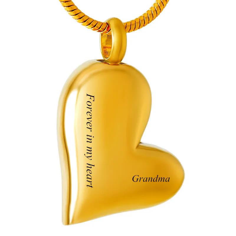 Pendentif souvenir pour cendres en cœur : gardez l'être cher tout contre vous au quotidien