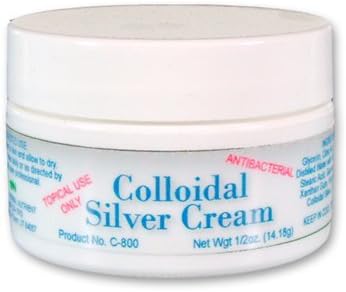 Colloidal Silver Cream, Antibiotic Moisturizing Cream, 1/2 oz