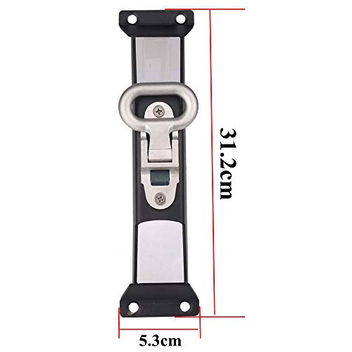 Kevariy JK Door Hinge Foot Steps, 2pcs Door Drilling Hollow Metal Door Hinges Folding Foot Pedal Pegs to Rooftop Accessories Compatible with Jeep Wrangler JK JKU 2007-2017 (Black)