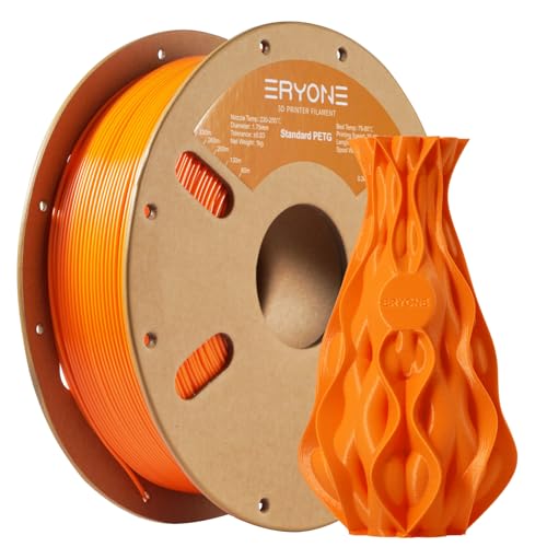 ERYONE PETG Filament 1,75 mm, 3D Printer Filament PETG, +/- 0,03 mm, 1 kg/Spool,Orange