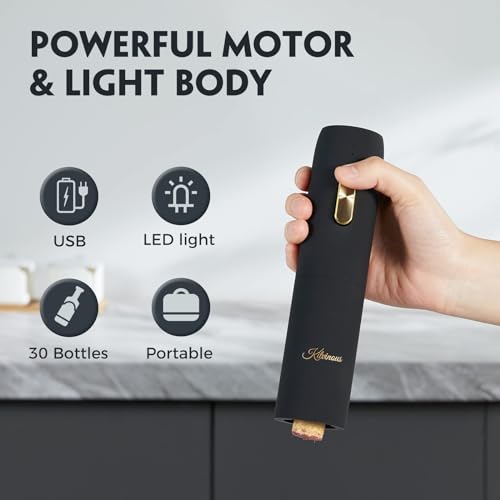 Kitvinous Electric Wine Opener Set With Charging Base, Reusable Automatic Wine Bottle Opener With Led Light thumb #3