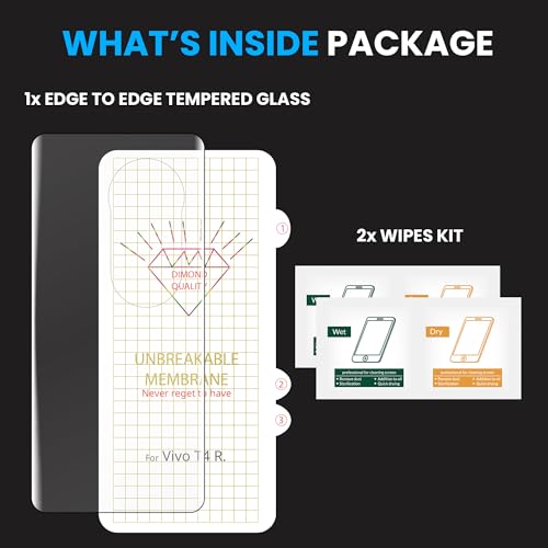 Image of FIRST MART Front & Back Tempered Glass for Vivo T4R and IQOO Z10R With Installation Kit | Edge to Edge Coverage | Militry-Grade Screen Guard & Back Nano Membrane | Clear