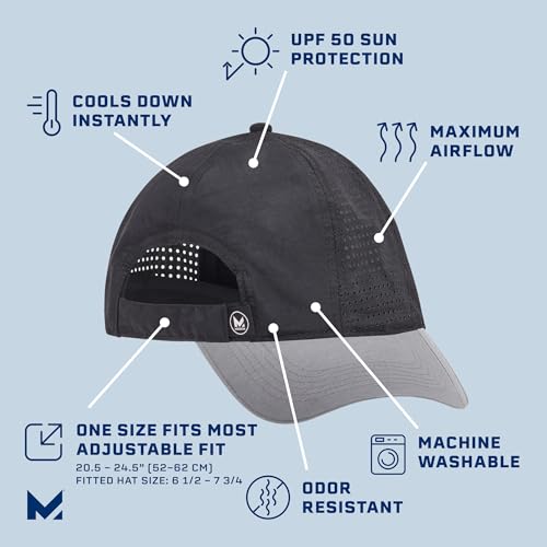 Image of MISSION Cooling Apex Hat - Unisex Baseball Cap - Lightweight & Adjustable - Cools Up to 2 Hours - UPF 50 Sun Protection