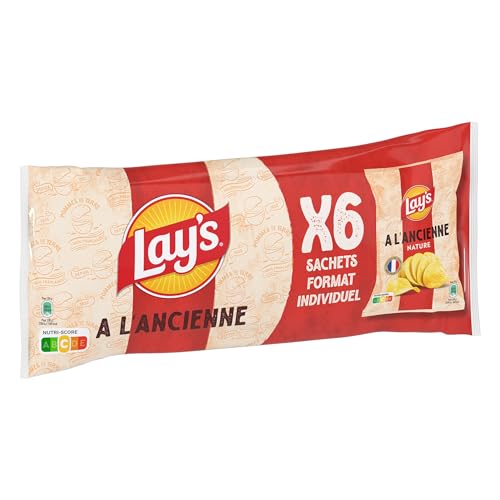 Lay's Chips à l'Ancienne Nature 28 g - Multipack de 6