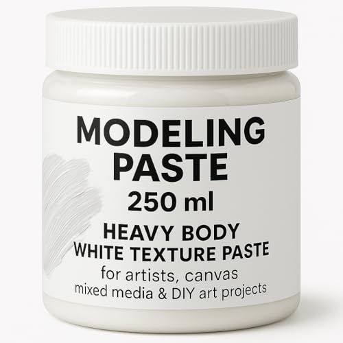 Image of Modeling Paste 250ml - Heavy Body, White Texture Paste for Artists, Canvas, Mixed Media & DIY Art Projects - Quick Dry, Flexible & Crack-Free